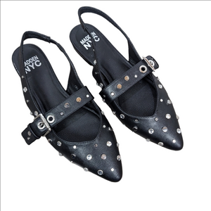 Madden NYC Black Sling Back Shoes Size 8
